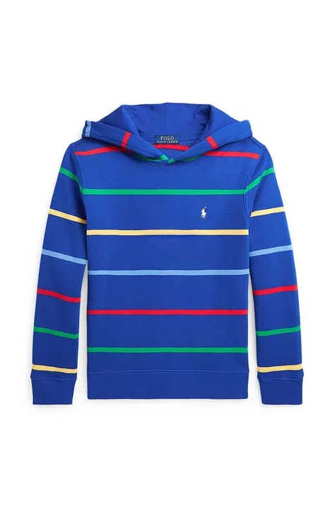 Детская кофта Polo Ralph Lauren цвет синий с капюшоном узор