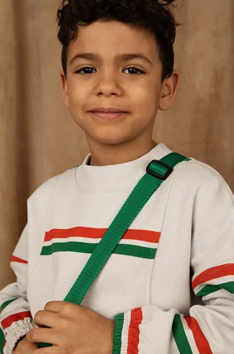 Παιδική βαμβακερή μπλούζα Mini Rodini χρώμα: γκρι