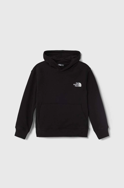 The North Face felső OVERSIZED HOODIE fekete, melange, kapucnis