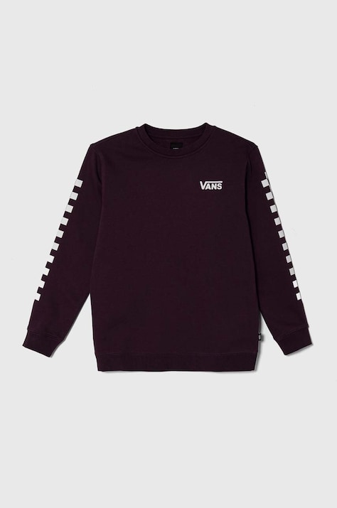 Dječja dukserica Vans EXPOSITION CHECK CREW boja: ljubičasta, s tiskom