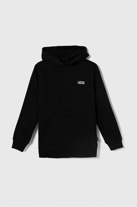 Дитяча кофта Vans BASIC LEFT CHEST PO II колір чорний з капюшоном однотонна