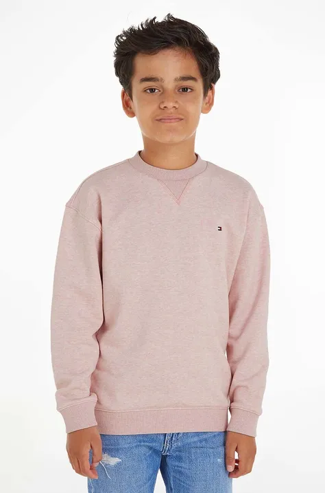 Tommy Hilfiger sweter dziecięcy kolor różowy lekki