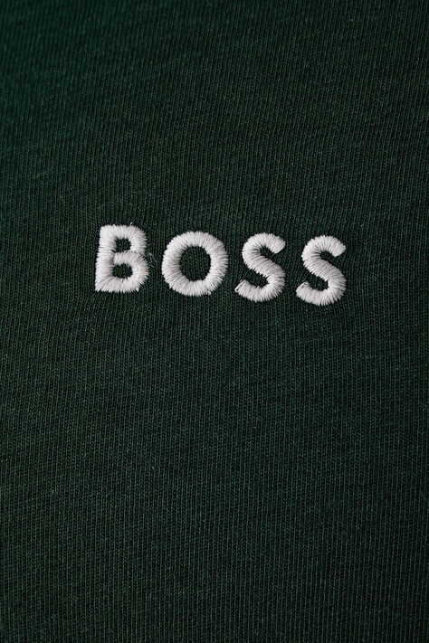 BOSS кофта на застібці чоловіча бавовняна з еластаном Mix&Match Jacket Z — SS24-BLM016, зелений — фото 5