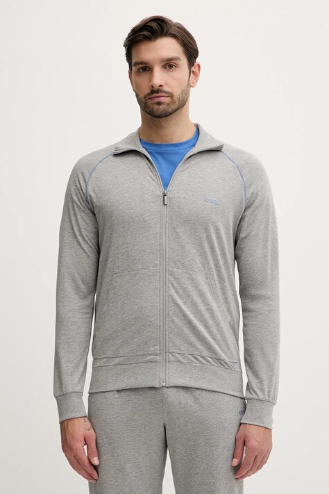 Кофта лаунж BOSS цвет серый однотонная 50515307