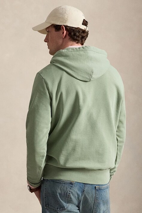 Polo Ralph Lauren mikina s kapucí pánská bavlněná zelená 710916690