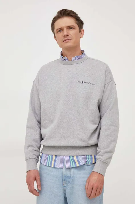 Polo Ralph Lauren bluza męska kolor szary melanżowa