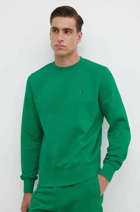Кофта Tommy Hilfiger мужская цвет зелёный однотонная
