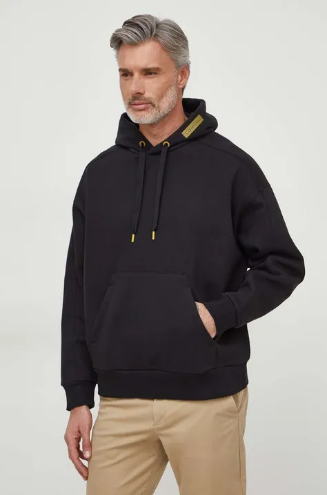 Кофта Calvin Klein мужская цвет чёрный с капюшоном однотонная