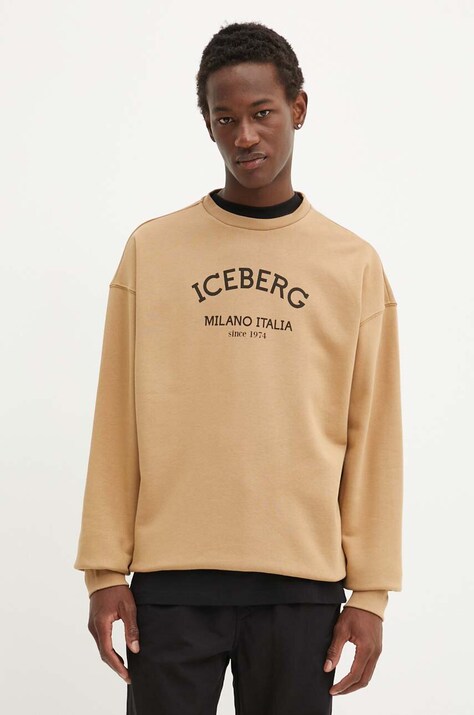 Суичър Iceberg в бежово с принт