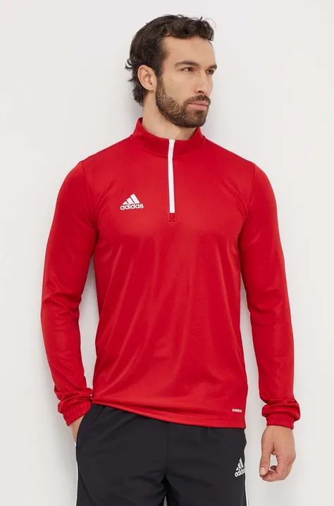 Блуза с дълги ръкави за трениране adidas Performance Entrada 22 в червено с изчистен дизайн H57556