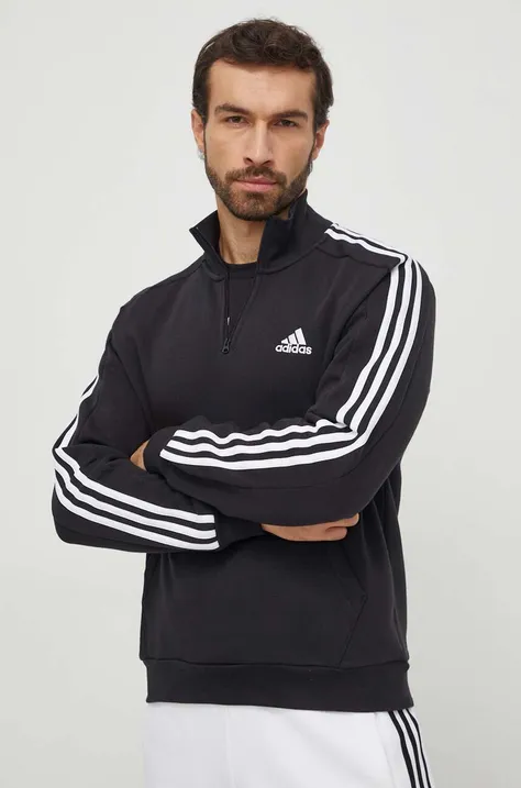 Кофта adidas мужская цвет чёрный с аппликацией