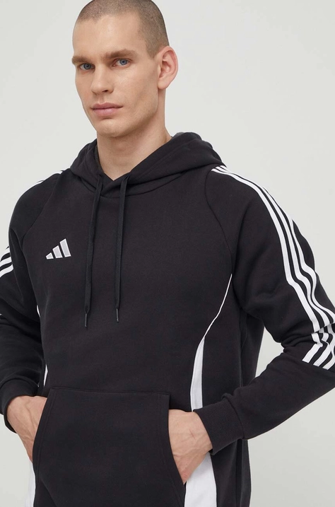 Dukserica adidas Performance Tiro 24 boja: crna, s kapuljačom, s aplikacijom, IJ7673