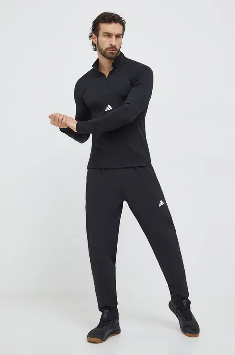 adidas Performance longsleeve de antrenament culoarea negru, uni IK9691