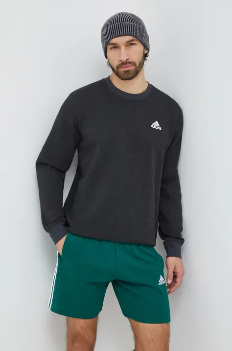 adidas bluză bărbați, culoarea negru, uni IN7128