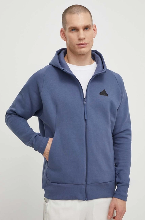 adidas bluza Z.N.E męska kolor niebieski z kapturem gładka IR5226