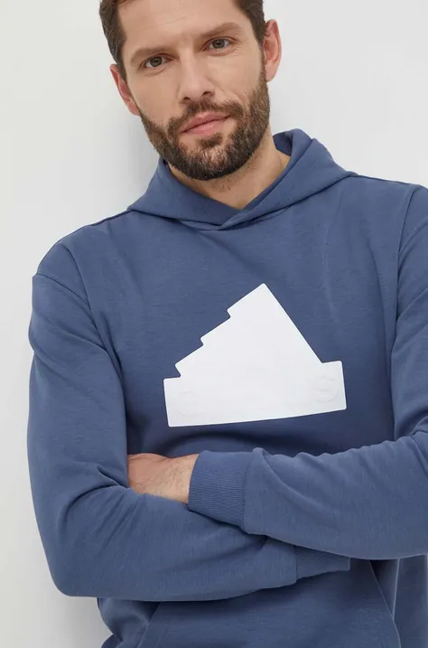 Кофта adidas мужская с капюшоном с аппликацией IR9186