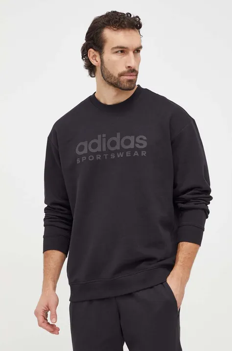 adidas bluza męska kolor czarny z nadrukiem