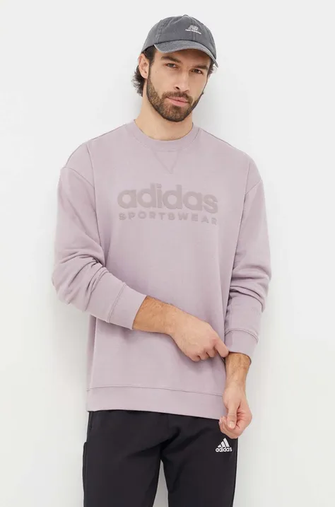 Кофта adidas мужская цвет фиолетовый с принтом