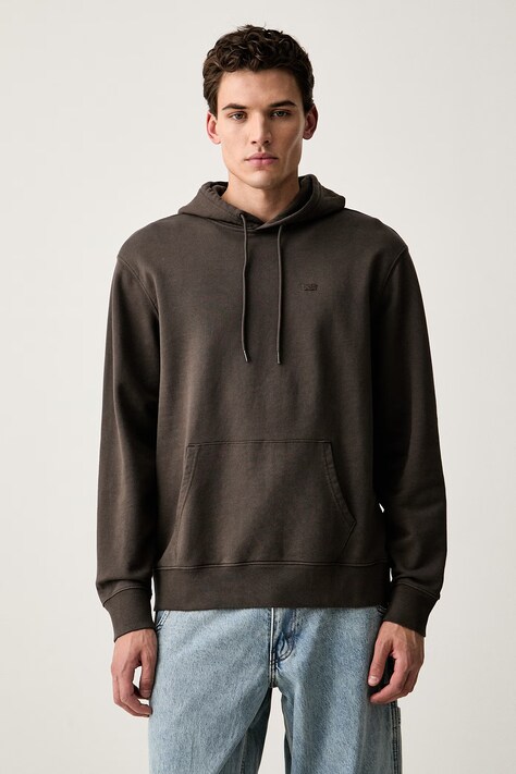 Levi's bluza z kapturem męska bawełniana THE ORIGINAL HM brązowa 34581