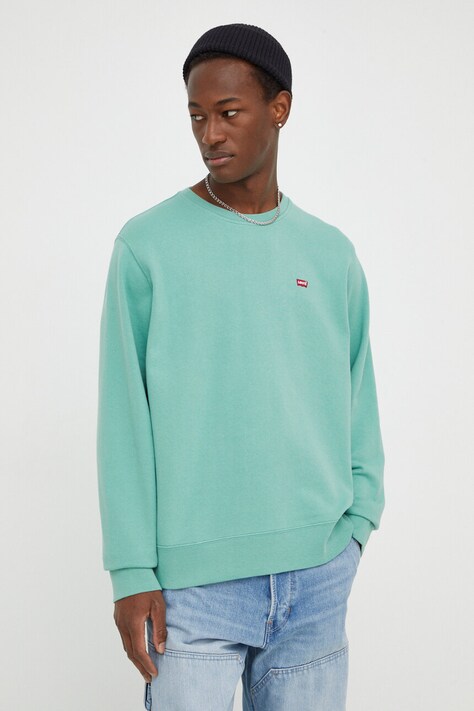 Levi's bluza barbati, culoarea verde, neted, 35909