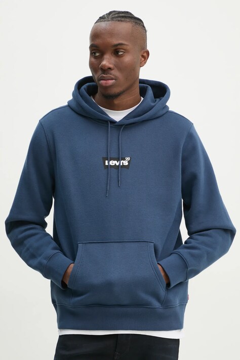 Levi's felpa uomo colore grigio con cappuccio