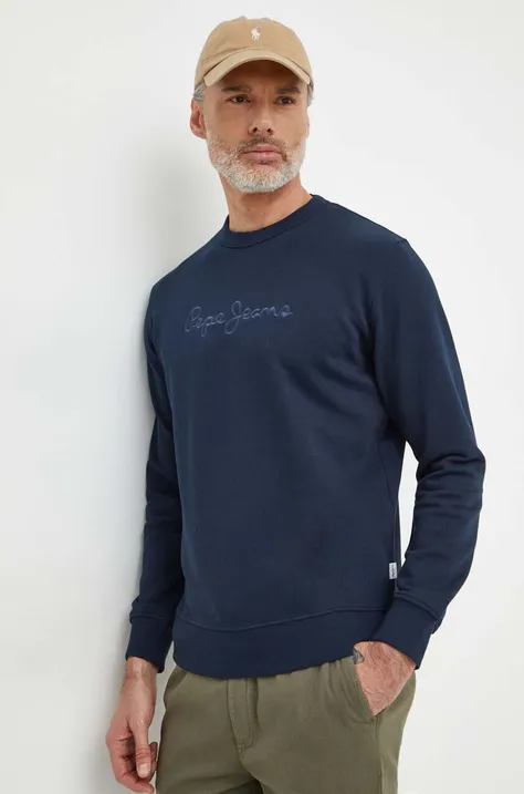 Βαμβακερή μπλούζα Pepe Jeans Joe Crew χρώμα: ναυτικό μπλε