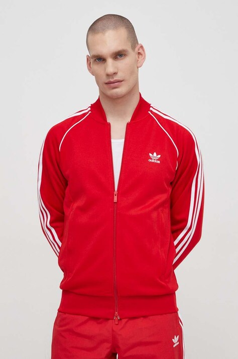 Mikina adidas Originals Adicolor Classics SST pánská, červená barva, s aplikací, IL2494