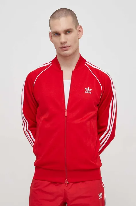 Кофта adidas Originals чоловіча колір червоний з аплікацією