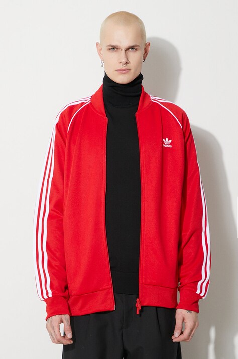 adidas Originals bluză Adicolor Classics  SST bărbați, culoarea roșu, cu imprimeu IL2494
