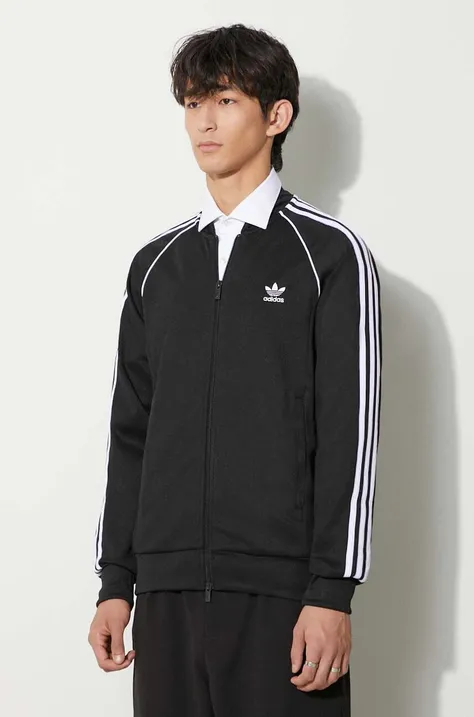 adidas Originals bluză bărbați, culoarea negru, cu imprimeu IM4545