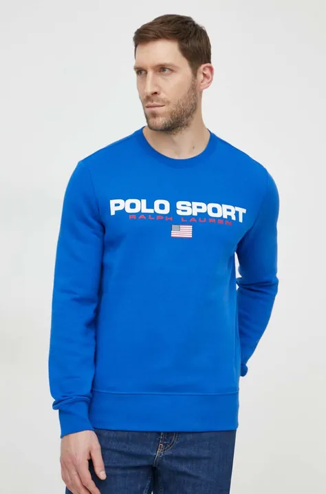 Суичър Polo Ralph Lauren в синьо с принт 710835770