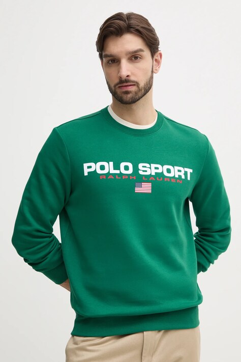 Polo Ralph Lauren bluza barbati, culoarea alb, cu imprimeu, 710835770