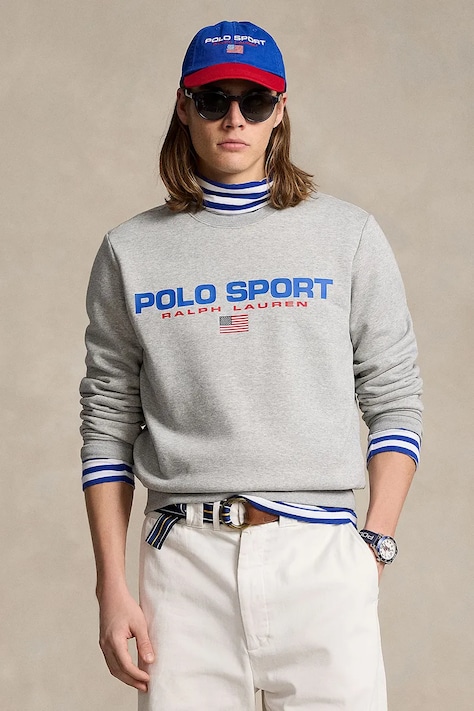 Polo Ralph Lauren felső szürke, férfi, nyomott mintás