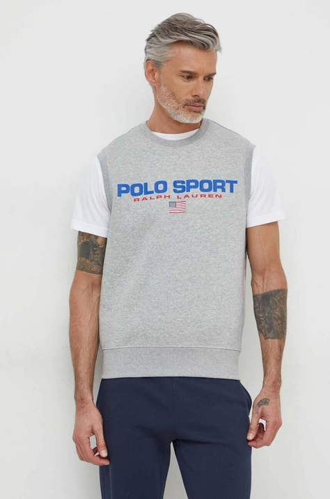 Tričko Polo Ralph Lauren šedá barva, 710938450