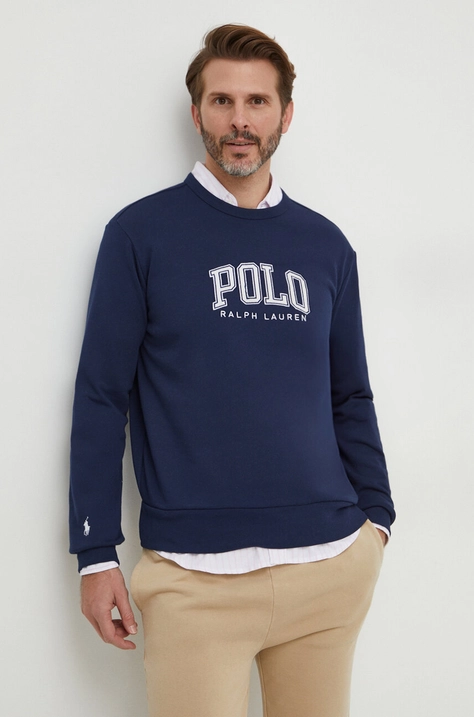 Pulover Polo Ralph Lauren moška, mornarsko modra barva