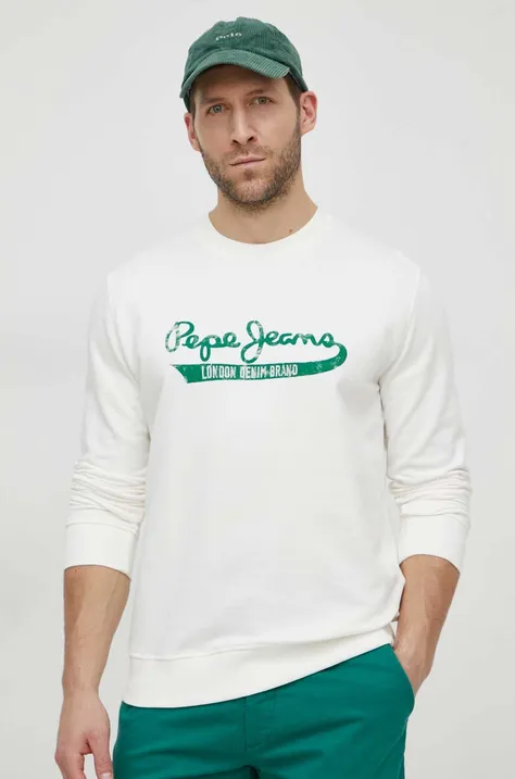 Βαμβακερή μπλούζα Pepe Jeans χρώμα: άσπρο