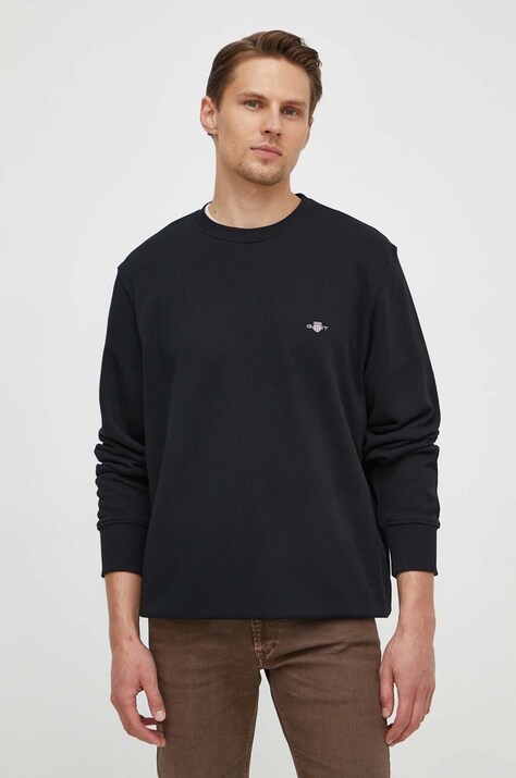 Кофта Gant мужская цвет чёрный с аппликацией
