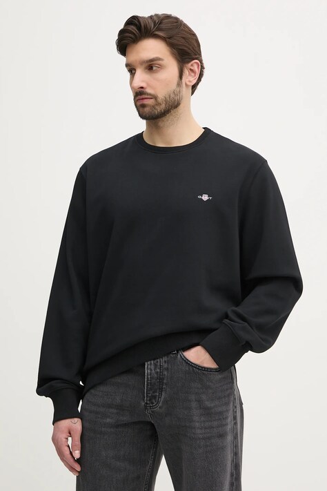 Кофта Gant мужская цвет чёрный с аппликацией