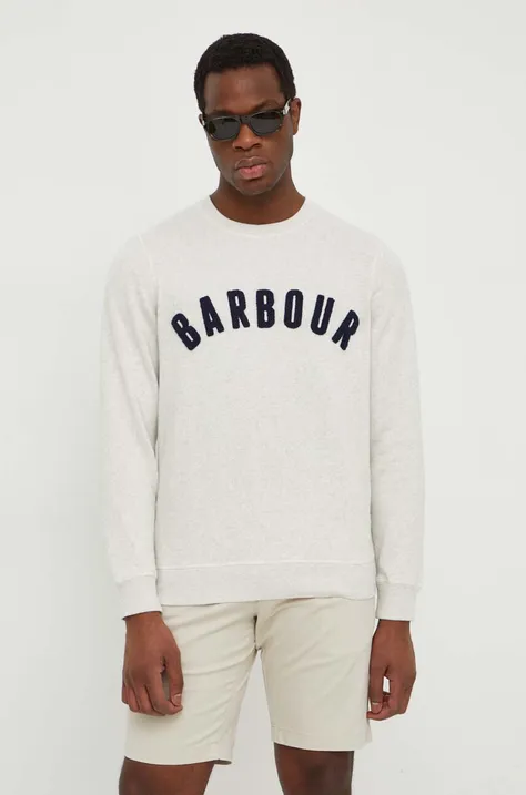 Barbour bluza męska kolor beżowy melanżowa MOL0101