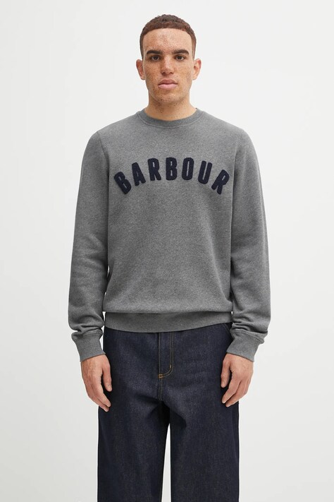 Barbour bluza barbati, culoarea gri, melanj