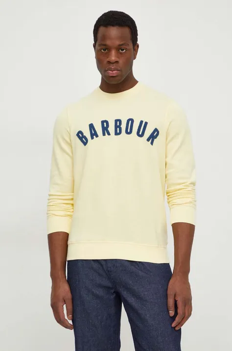 Barbour bluza męska kolor żółty melanżowa
