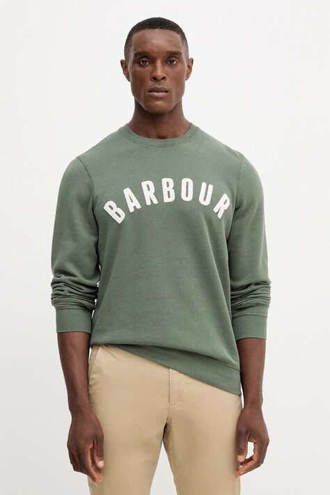 Barbour bluza męska kolor zielony melanżowa