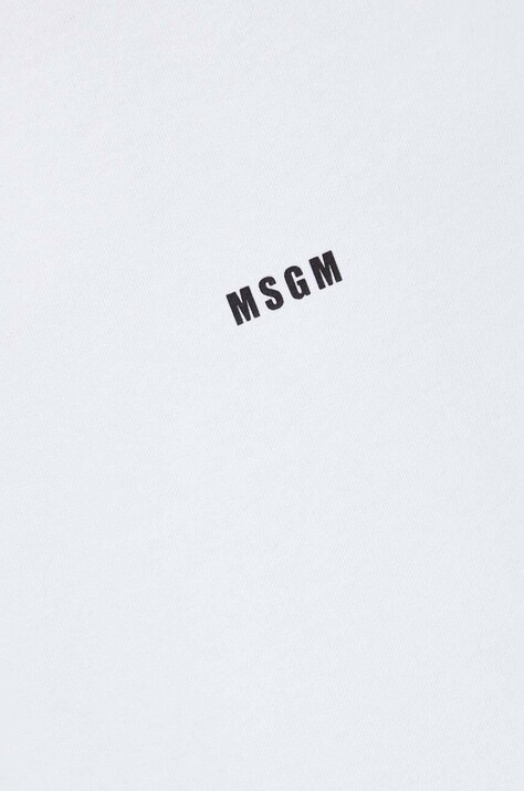 Бавовняна кофта MSGM — SS24-BLM0FC, білий — фото 5