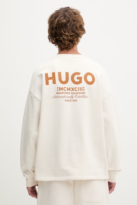 HUGO Blue pánské bavlněné Naviu béžové 50510732