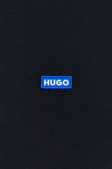 Бавовняна кофта Hugo Blue Nedro — SS24-BLM0FS, чорний — фото 5