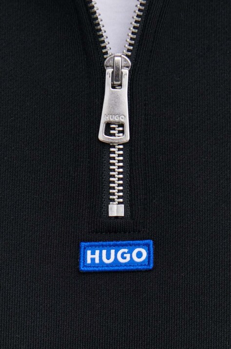 HUGO Blue кофта чоловіча бавовняна Neeler — SS24-BLM0FU, чорний — фото 5