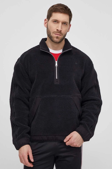 Φλις μπουφάν adidas Originals Premium Essentials+ 1/2 Zip 0 χρώμα: μαύρο 0 IR7734