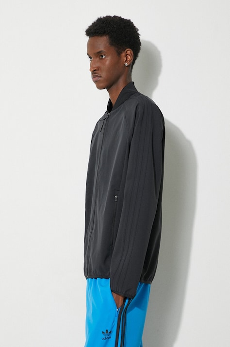 Dukserica adidas Originals SST Bonded Track Top za muškarce, boja: crna, s aplikacijom