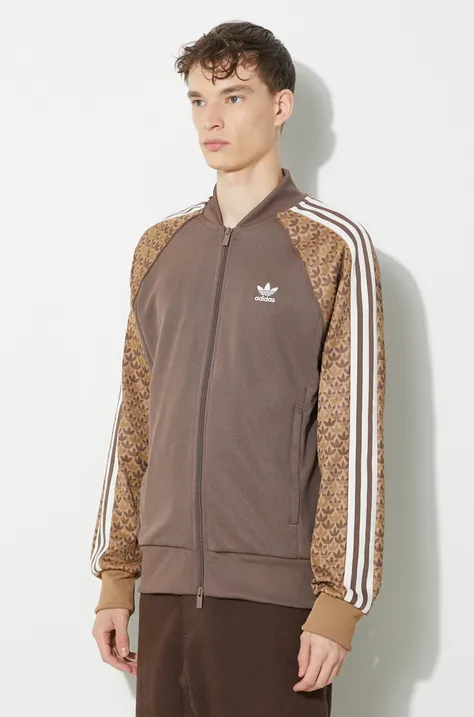 Кофта adidas Originals мужская цвет коричневый узор IS0255