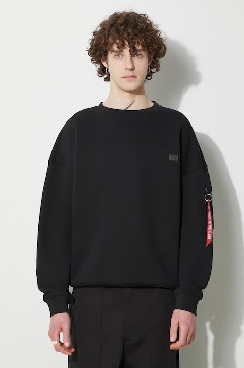 Alpha Industries felpa Essentials RL uomo colore nero  146303